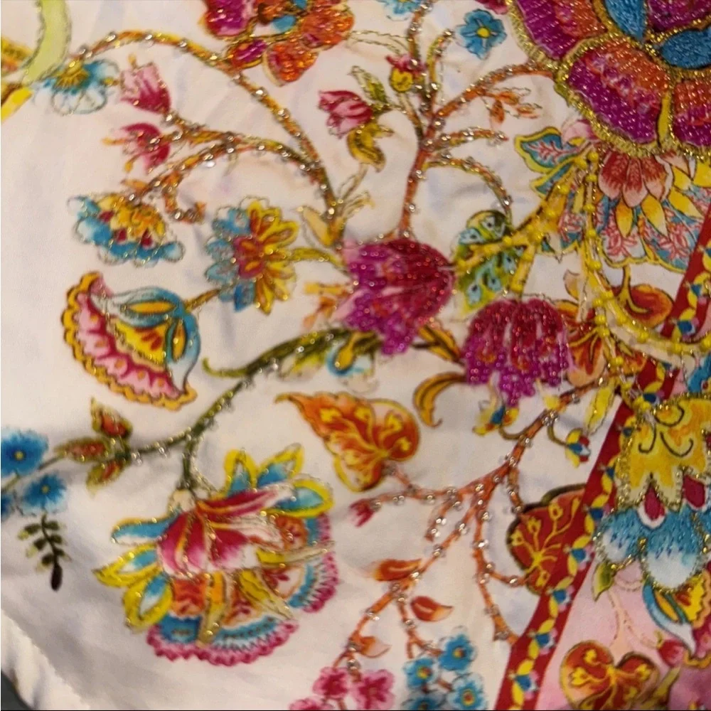 Robert Graham Multicolor  GIVERNY FLOWERS LIMITED EDITION Sz L $398 NWT - Picture 6 of 16